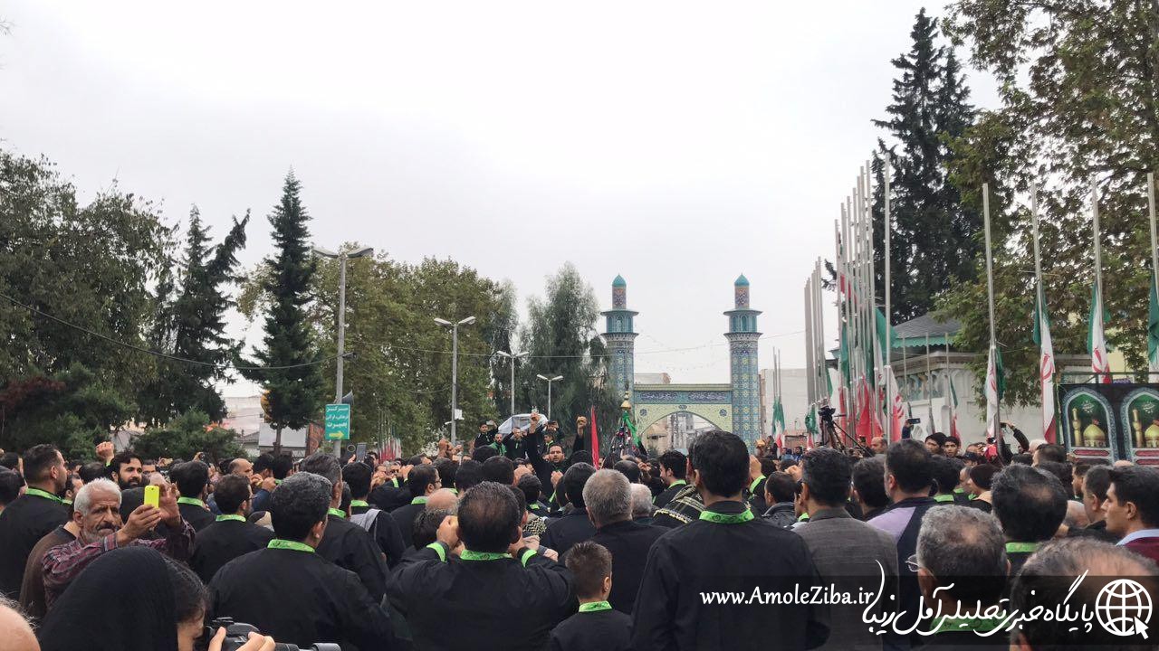 گزارش تصویری آمل زیبا از دسته روی طایفه ی امیری در روز اربعین